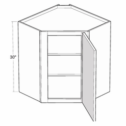 Artisan Moss CW2430: 30" High Diagonal Corner Wall Cabinet: Assembled Kitchen Cabinets