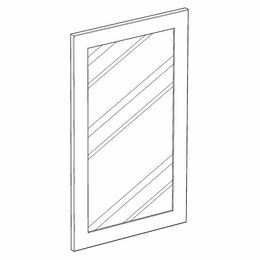 Artisan Moss GDCW2430: 30" High Diagonal Corner Wall Glass Door: Assembled Kitchen Cabinets