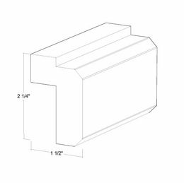 Artisan Moss LMH2A: Light Rail Molding With Chamfer Edges: Assembled Kitchen Cabinets
