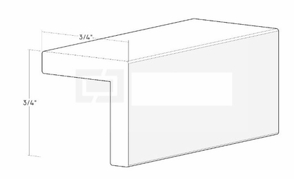 Artisan Moss OMR1B: 3/4" Outside Corner Molding With 1/16" Radius: Assembled Kitchen Cabinets