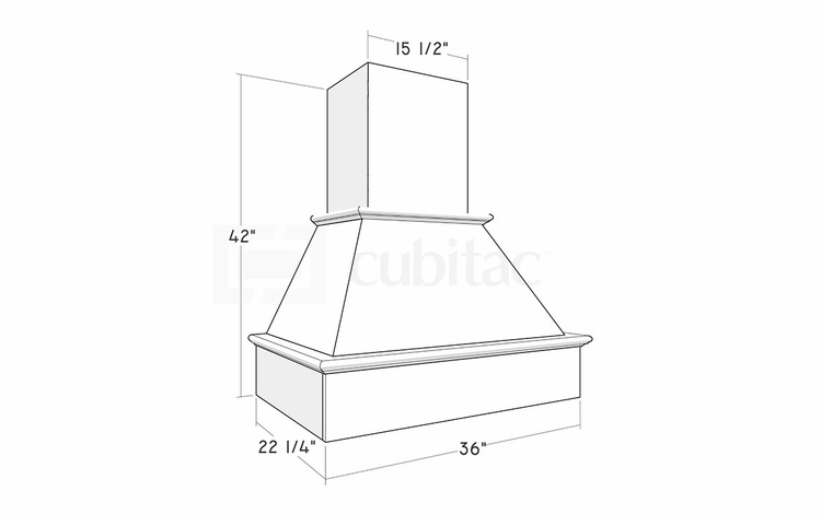 Artisan Moss RH3642: Wood Hood: Assembled Kitchen Cabinets