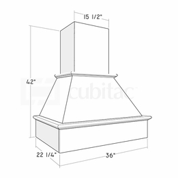 Artisan Moss RH3642: Wood Hood: Assembled Kitchen Cabinets