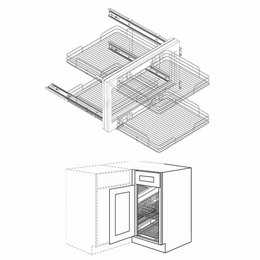 Artisan Moss SC-BCO BLB48: BLB48/51 Soft Close Blind Corner Optimizer: Assembled Kitchen Cabinets
