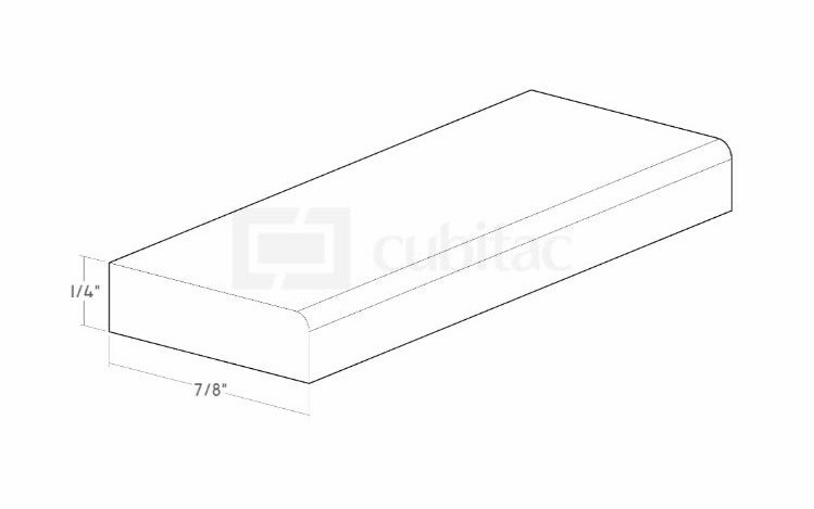 Artisan Moss SMR1C: 7/8" x 1/4" Scribe Molding With 1/16" Radius: Assembled Kitchen Cabinets