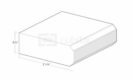 Artisan Moss TMH1A: 3/4" Trim Molding With Chamfer Edges: Assembled Kitchen Cabinets