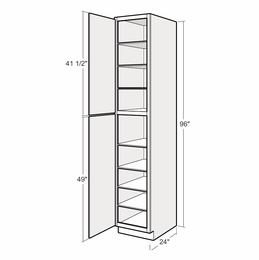 Artisan Moss UC1524x96-L: 15" Utility Cabinet (Left Hinge Door): Assembled Kitchen Cabinets