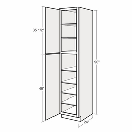 Artisan Moss UC1824x90-L: 18" Utility Cabinet (Left Hinge Door): Assembled Kitchen Cabinets