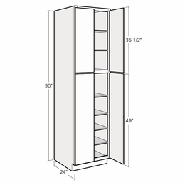Artisan Moss UC2424x90: 24" Utility Cabinet: Assembled Kitchen Cabinets