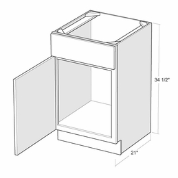 Artisan Moss V2121-L: 21" Vanity Sink Base Cabinet (Left Hinge Door): Assembled Kitchen Cabinets