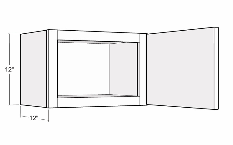 Artisan Moss W1812: 12" High Wall Cabinet: Assembled Kitchen Cabinets
