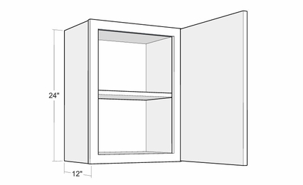 Artisan Moss W1824: 24" High Wall Cabinet: Assembled Kitchen Cabinets
