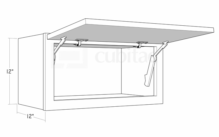 Artisan Moss W2412HD: 12" Horizontal Cabinet: Assembled Kitchen Cabinets