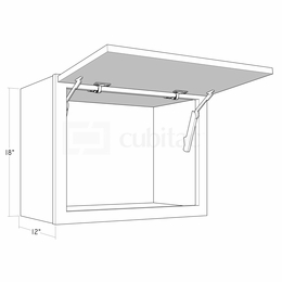 Artisan Moss W2418HD: 18" Horizontal Cabinet: Assembled Kitchen Cabinets