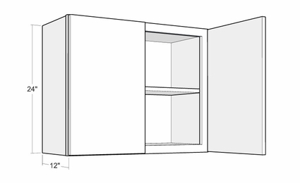 Artisan Moss W2424: 24" High Wall Cabinet: Assembled Kitchen Cabinets