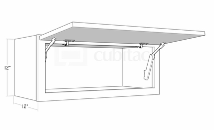 Artisan Moss W3012HD: 12" Horizontal Cabinet: Assembled Kitchen Cabinets