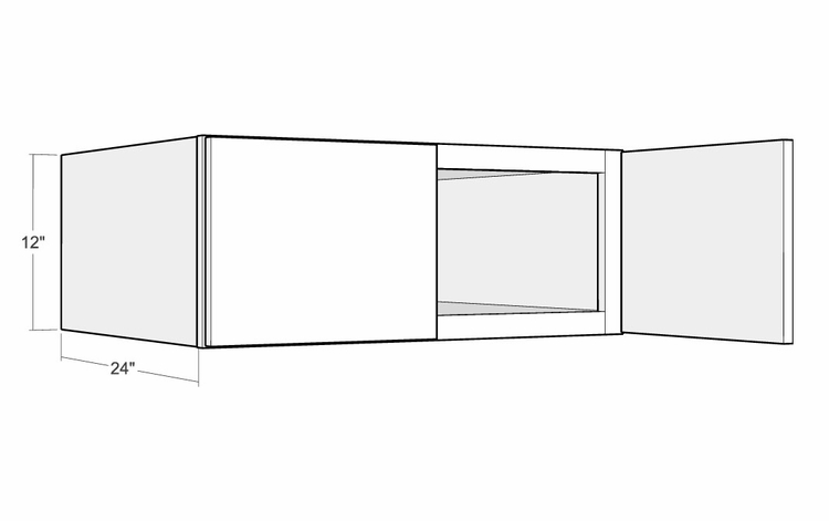 Artisan Moss W3012x24: 24" Deep Wall Cabinet: Assembled Kitchen Cabinets