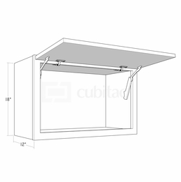 Artisan Moss W3018HD: 18" Horizontal Cabinet: Assembled Kitchen Cabinets