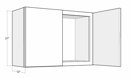 Artisan Moss W3021: 21" High Wall Cabinet: Assembled Kitchen Cabinets