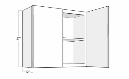 Artisan Moss W3027: 27" High Wall Cabinet: Assembled Kitchen Cabinets