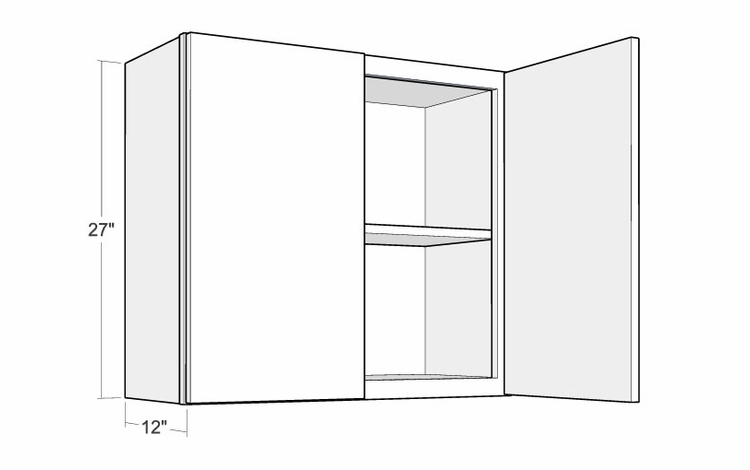 Artisan Moss W3027: 27" High Wall Cabinet: Assembled Kitchen Cabinets