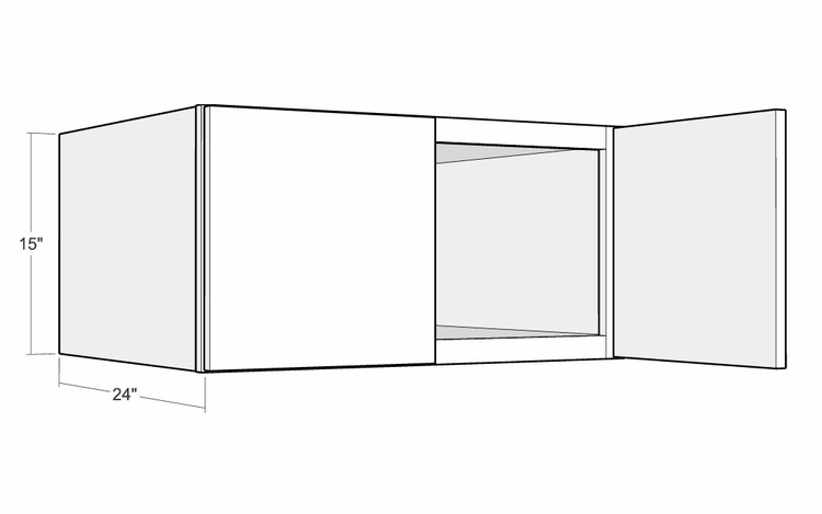 Artisan Moss W3315x24: 24" Deep Wall Cabinet: Assembled Kitchen Cabinets