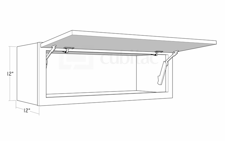 Artisan Moss W3612HD: 12" Horizontal Cabinet: Assembled Kitchen Cabinets