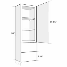 Artisan Moss WD1854: Straight Top Of Counter Cabinet: Assembled Kitchen Cabinets
