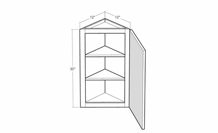 Artisan Moss WEC1230: 30" Wall End Cabinet: Assembled Kitchen Cabinets