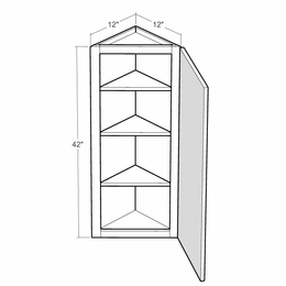 Artisan Moss WEC1242: 42" Wall End Cabinet: Assembled Kitchen Cabinets