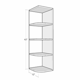 Artisan Moss WS1242-L: Wall End Open Cabinet (Left Opening): Assembled Kitchen Cabinets