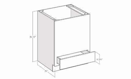 Artisan Silk BMO30: 30" Base Microwave Cabinet/Oven Cabinet: Assembled Kitchen Cabinets