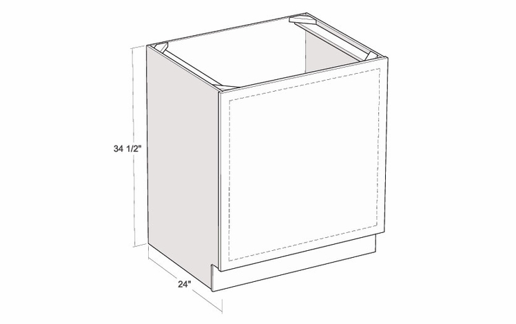 Artisan Silk BO27: 27" Base Oven Cabinet: Assembled Kitchen Cabinets