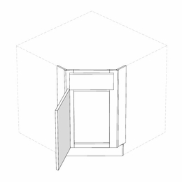Artisan Silk CSF36-L: Diagonal Corner Sink Front (Left Hinge Door) (Requires a floor CSFFL): Assembled Kitchen Cabinets