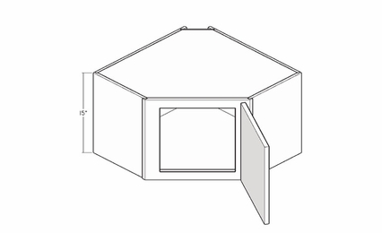 Artisan Silk CW2415: 15" High Wall Corner Cabinet: Assembled Kitchen Cabinets