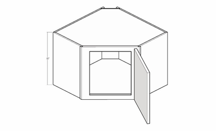 Artisan Silk CW2418: 18" High Wall Corner Cabinet: Assembled Kitchen Cabinets