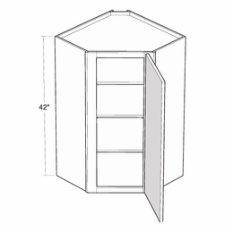 Artisan Silk CW2442: 42" High Diagonal Corner Wall Cabinet: Assembled Kitchen Cabinets