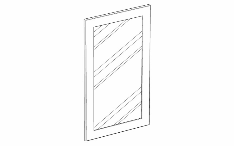 Artisan Silk GD1236: 36" High Glass Door: Assembled Kitchen Cabinets