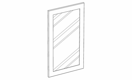 Artisan Silk GD2442: 42" High Glass Door: Assembled Kitchen Cabinets