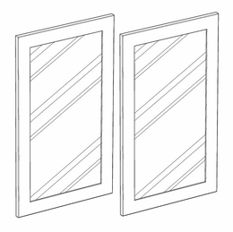 Artisan Silk GD3636: 36" High Glass Door: Assembled Kitchen Cabinets