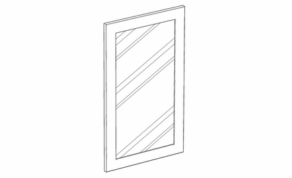 Artisan Silk GD3642: 42" High Glass Door: Assembled Kitchen Cabinets