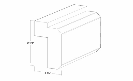 Artisan Silk LMH2A: Light Rail Molding With Chamfer Edges: Assembled Kitchen Cabinets