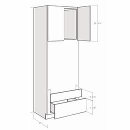 Artisan Silk OVC3396: 96" Combo Oven Cabinet: Assembled Kitchen Cabinets