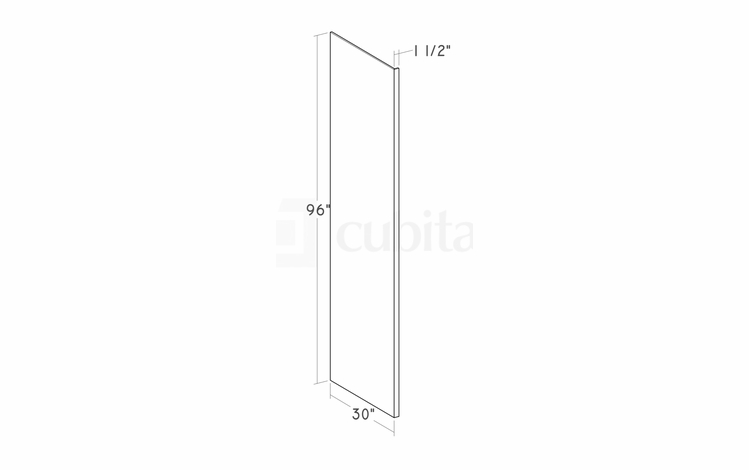 Artisan Silk REP153096: Refrigerator End Panel: Assembled Kitchen Cabinets