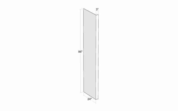 Artisan Silk REP396: Refrigerator End Panel: Assembled Kitchen Cabinets