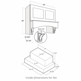 Artisan Silk RHC4236-CS: Range Hood Cabinet: Assembled Kitchen Cabinets