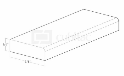 Artisan Silk SMR1C: 7/8" x 1/4" Scribe Molding With 1/16" Radius: Assembled Kitchen Cabinets