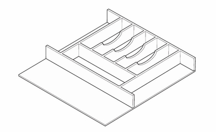 Artisan Silk TCD-21/24: Trimmable Cutlery Divider: Assembled Kitchen Cabinets