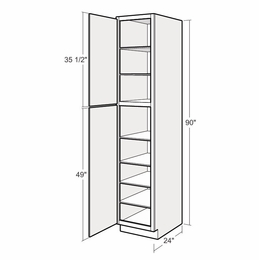 Artisan Silk UC1524x90-L: 15" Utility Cabinet (Left Hinge Door): Assembled Kitchen Cabinets