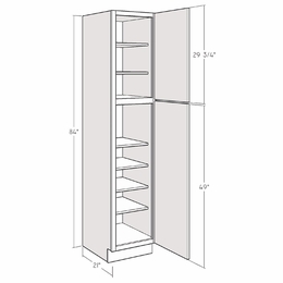 Artisan Silk VL1821X84-R: 84" Tall Linen Cabinet (Right Hinge Door): Assembled Kitchen Cabinets