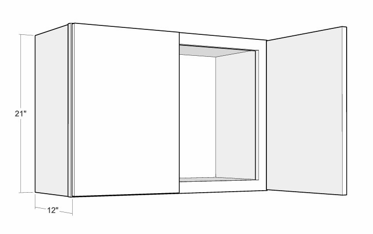 Artisan Silk W3021: 21" High Wall Cabinet: Assembled Kitchen Cabinets